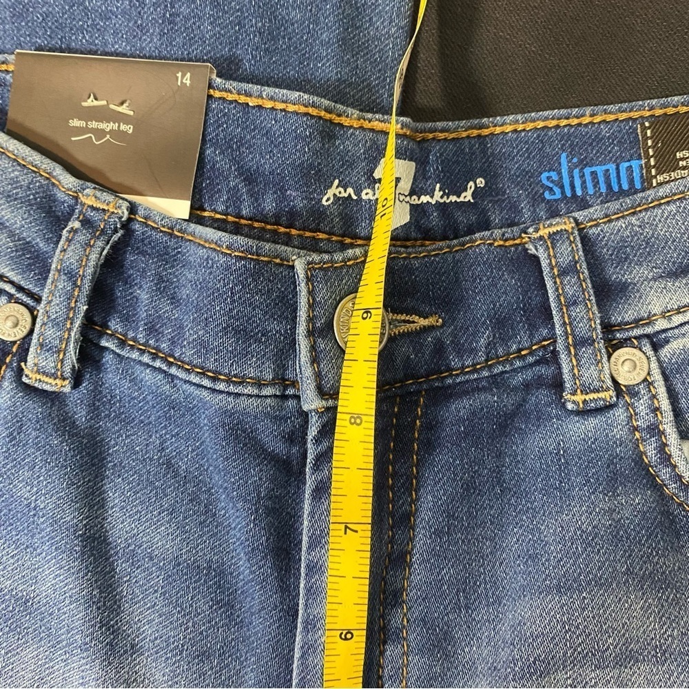 NWT 7 For All Mankind Boys Dark Wash Slimmy Fit Jeans - Picture 5 of 9